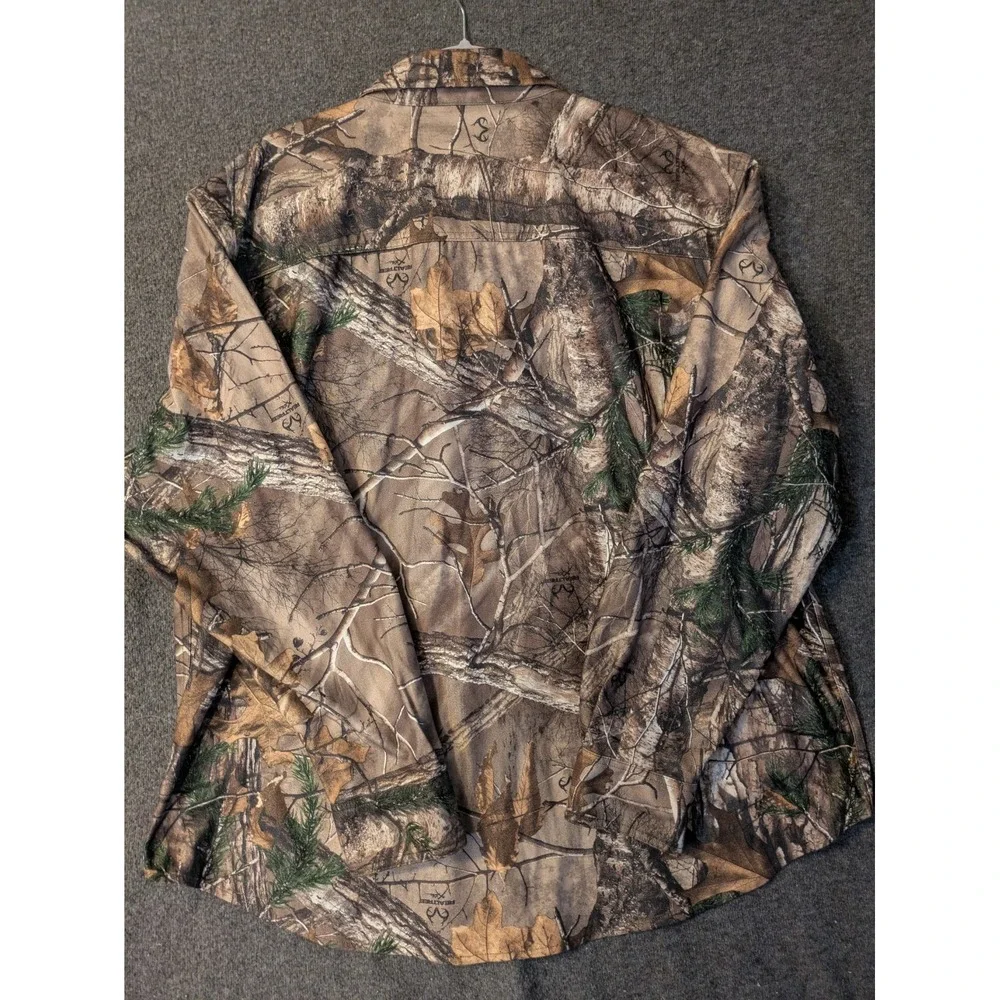 Cabelas Realtree Shirt-Jacket Mens 2XL Camo Button Up Long Sleeve Outdoor